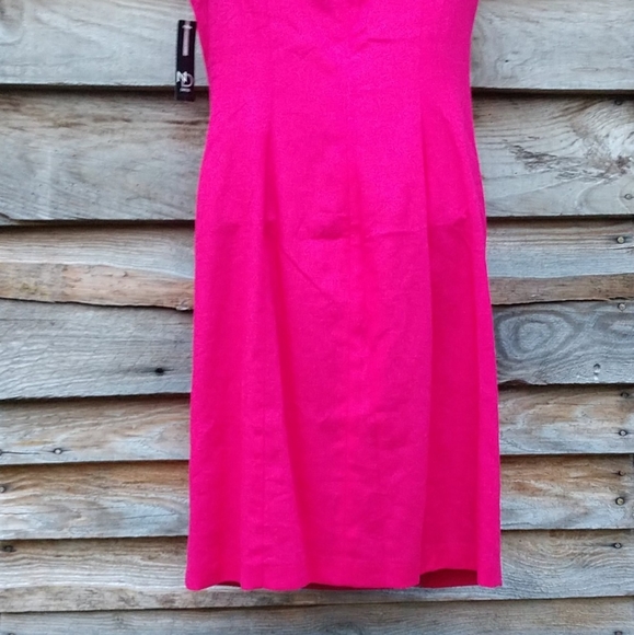 NWT🆕 New Directions Dress Sleeveless Pleated Criss Cross Front Pink Size 8 NWT - Picture 7 of 12